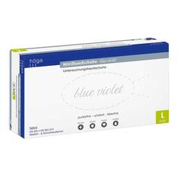 Abbildung: Nitril Untersuchungshandschuhe unste.puderfrei L blue violet 100 St, Handschuhe PZN 13818222