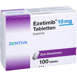 Abbildung: Ezetimib Zentiva 10 mg Tabletten 100 St, Tabletten PZN 13819090