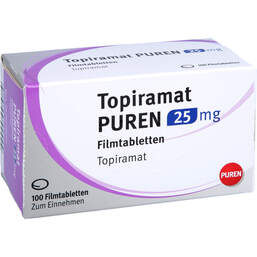 Abbildung: Topiramat Puren 25 mg Filmtabletten 100 St, Filmtabletten PZN 13821230