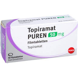 Abbildung: Topiramat Puren 50 mg Filmtabletten 50 St, Filmtabletten PZN 13821253