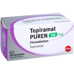 Abbildung: Topiramat Puren 50 mg Filmtabletten 100 St, Filmtabletten PZN 13821276