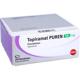 Abbildung: Topiramat Puren 50 mg Filmtabletten 200 St, Filmtabletten PZN 13821282