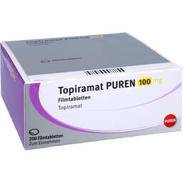 Abbildung: Topiramat Puren 100 mg Filmtabletten 200 St, Filmtabletten PZN 13821313