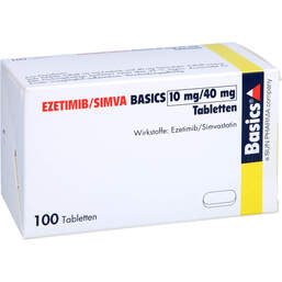 Abbildung: Ezetimib / Simva Basics 10 mg / 40 mg Tabletten 100 St, Tabletten PZN 13828166