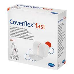 Abbildung: Coverflex fast Schlauchverband Größe 1 3,5 cmx10 m weiß 1 St, Verband PZN 13828290