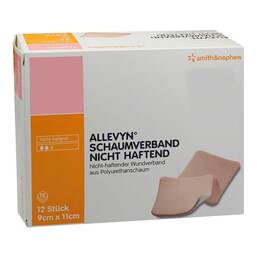 Abbildung: Allevyn Schaumverband 9x11 cm nicht haftend 12 St, Verband PZN 13831079