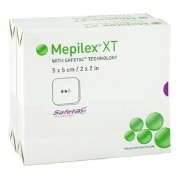 Abbildung: Mepilex XT 5x5 cm Schaumverband 10 St, Verband PZN 13831843