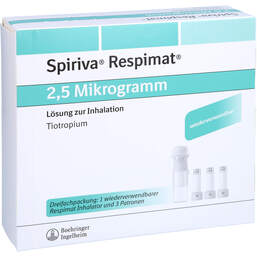 Abbildung: Spiriva Respimat 2,5 µg Lösung z.Inh.wiederverwendbar 3X4.0 ml, Inhalationslösung PZN 13832788
