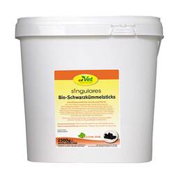 Abbildung: Singulares Bio-Schwarzkümmelsticks vet. (für Tiere) Pellets, 2500 g PZN 13833233