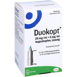 Abbildung: Duokopt 20 mg / ml + 5 mg / ml Augentropfen 2X10 ml, Augentropfen PZN 13835373
