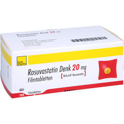 Abbildung: Rosuvastatin Denk 20 mg Filmtabletten 100 St, Filmtabletten PZN 13836071