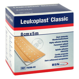 Abbildung: Leukoplast Classic Pflaster 8 cmx5 m Rolle 1 St, Pflaster PZN 13838213