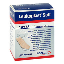 Abbildung: Leukoplast Soft Strips 19x72 mm 100 St, Pflaster PZN 13838420