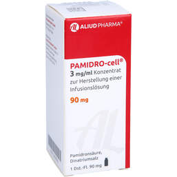 Abbildung: Pamidro-cell 3 mg / ml 90 mg Konzentrat z.Her.einer Infusionslösung 1 St, Infusionslösungskonzentrat PZN 13838963
