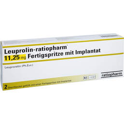 Abbildung: Leuprolin-ratiopharm 11,25 mg Fertigspritze mit Implant. 2 St, Implantat PZN 13839626
