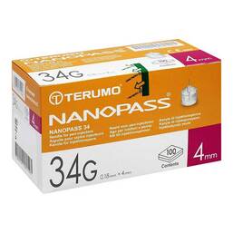 Abbildung: Terumo Nanopass 34 Pen Kanüle 34 G 0,18x4 mm 100 St, Kanüle PZN 13847198 
