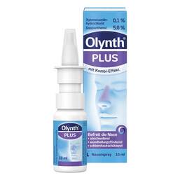 Abbildung: Olynth Plus 0,1% / 5% für Erwachsene Nasenspray ohne K. Nasenspray, 10 ml PZN 13856688