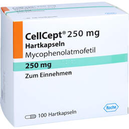 Abbildung: Cellcept 250 mg Kapseln 100 St, Hartkapseln PZN 13862163