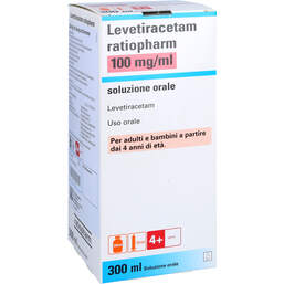Abbildung: Levetiracetam ratiopharm 100 mg / ml Lösung zum Einnehmen 300 ml, Lösung zum Einnehmen PZN 13864357