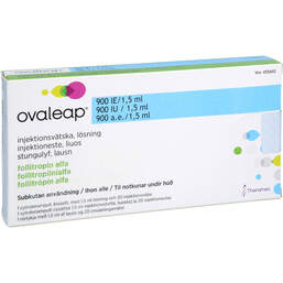 Abbildung: Ovaleap 900 I.E. / 1,5 ml Zyl.Ampulle + 20 Pen Injektion Nad. 1 St, Injektionslösung PZN 13864417