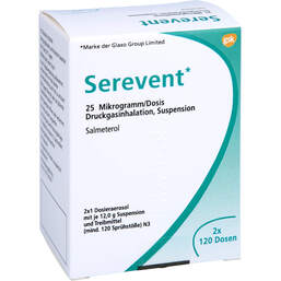 Abbildung: Serevent Dosier Aerosol 120 Hub 2 St, Dosieraerosol PZN 13867060