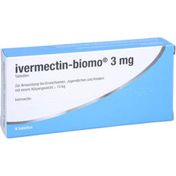 Abbildung: Ivermectin-biomo 3 mg Tabletten 8 St, Tabletten PZN 13868616