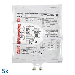 Abbildung: Nutriflex Omega special novo Emuls.z.Infusion Mehrk.btl 5X1250 ml, Infusionsbeutel PZN 13872345