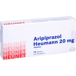Abbildung: Aripiprazol Heumann 20 mg Tabletten Heunet 14 St, Tabletten PZN 13877035