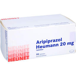 Abbildung: Aripiprazol Heumann 20 mg Tabletten Heunet 98 St, Tabletten PZN 13877058