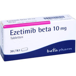 Abbildung: Ezetimib beta 10 mg Tabletten 30 St, Tabletten PZN 13877609