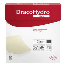 Abbildung: Dracohydro dünn Hydrokoll.Wundauflage 5x5 cm 10 St, Verband PZN 13879229