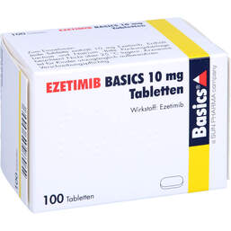Abbildung: Ezetimib Basics 10 mg Tabletten 100 St, Tabletten PZN 13879614