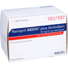 Abbildung: Ramipril Aristo plus Amlodipin 10 mg / 10 mg Hartkps 100 St, Hartkapseln PZN 13880468