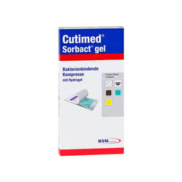 Abbildung: Cutimed Sorbact Gel Kompressen 7,5x15 cm 10 St, Kompressen PZN 13881048