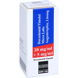 Abbildung: Dorzolamid / Timolol Micro Labs 20 mg / ml + 5 mg / ml Atr 1X5 ml, Augentropfen PZN 13881261