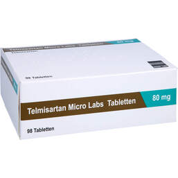 Abbildung: Telmisartan Micro Labs 80 mg Tabletten 98 St, Tabletten PZN 13881404