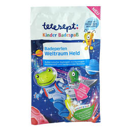 Abbildung: Tetesept Kinder Badespaß Badeperlen Weltraum Held Salz, 60 g PZN 13882817