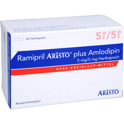 Abbildung: Ramipril Aristo plus Amlodipin 5 mg / 5 mg Hartkps 60 St, Hartkapseln PZN 13886235