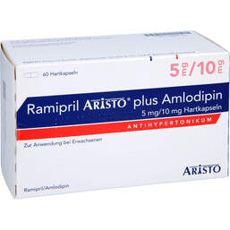 Abbildung: Ramipril Aristo plus Amlodipin 5 mg / 10 mg Hartkps 60 St, Hartkapseln PZN 13886241