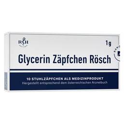 Abbildung: Glycerin Zäpfchen Rösch 1 g gegen Verstopfung Suppositorien, 10 St PZN 13889305