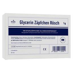 Abbildung: Glycerin Zäpfchen Rösch 1 g gegen Verstopfung 100 St, Suppositorien PZN 13889311
