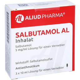 Abbildung: Salbutamol AL Inhalat Lösung für e.Vernebler 3X10 ml, Lösung für einen Vernebler PZN 13893399