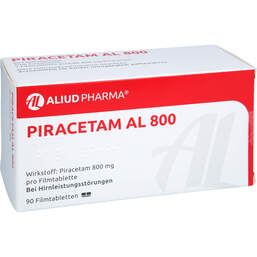 Abbildung: Piracetam AL 800 Filmtabletten 90 St, Filmtabletten PZN 13893442