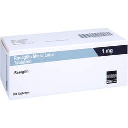 Abbildung: Rasagilin Micro Labs 1 mg Tabletten 100 St, Tabletten PZN 13893531