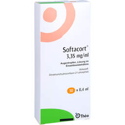 Abbildung: Softacort 3,35 mg / ml Augentropfen Einzeldosisbeh. 30X0.4 ml, Einzeldosispipetten PZN 13897500