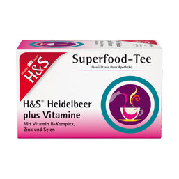 Abbildung: H&S Heidelbeer plus Vitamine Filterbeutel Filterbeutel, 20X2.5 g PZN 13901354