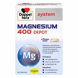 Abbildung: Doppelherz system Magnesium 400 Depot Tabletten Tabletten, 60 St PZN 13906305