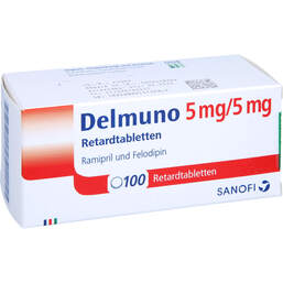 Abbildung: Delmuno 5 / 5 mg Retardtabletten 100 St, Retard-Tabletten PZN 13907664