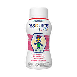 Abbildung: Resource Junior Erdbeer-Geschmack flüssig Flüssigkeit, 4X200 ml PZN 13912398