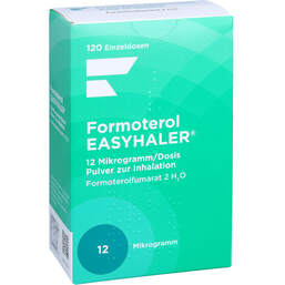 Abbildung: Formoterol Easyhaler 12 µg / Dosis P.z.Inh.120 Hub 1 St, Inhalationspulver PZN 13914664